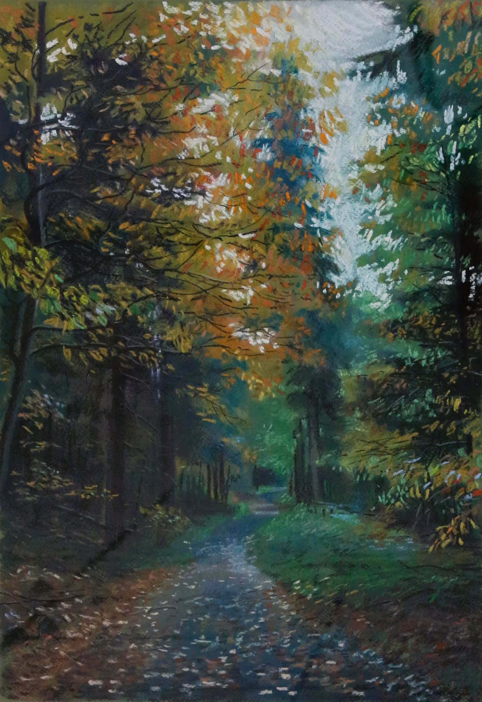 Світлана Мельник (Буча) «Дорога до джерела»,  папір, суха пастель, 50х35, 2023