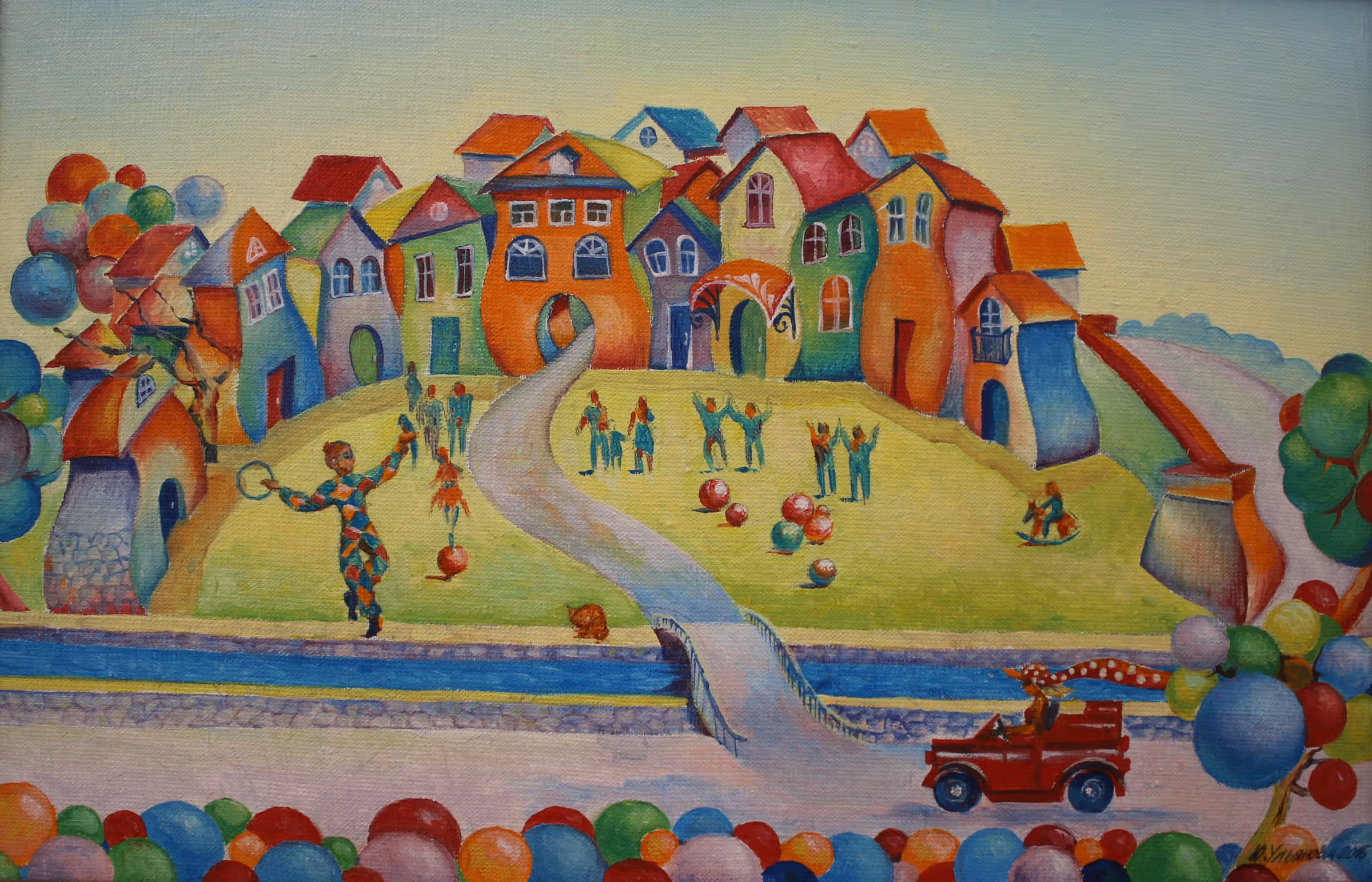 Свято в місті. Полотно, олія, 33х50, 2015