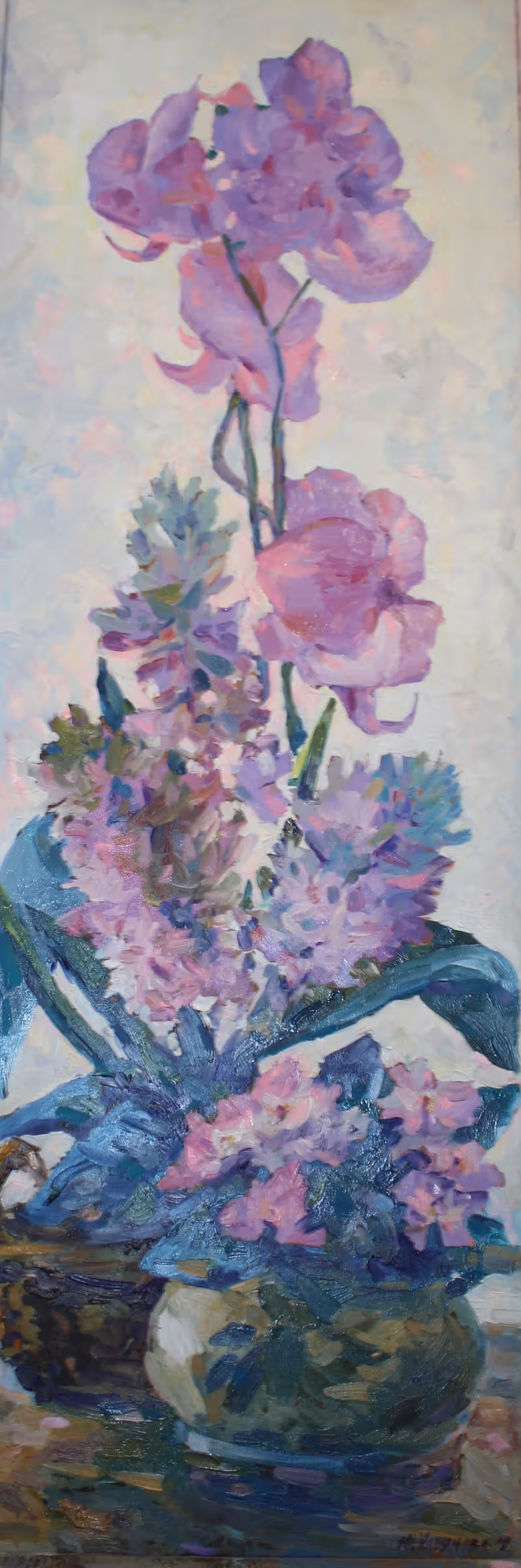 Ранкова мозаїка. Полотно, оргаліт, олія, 60*х32, 2019