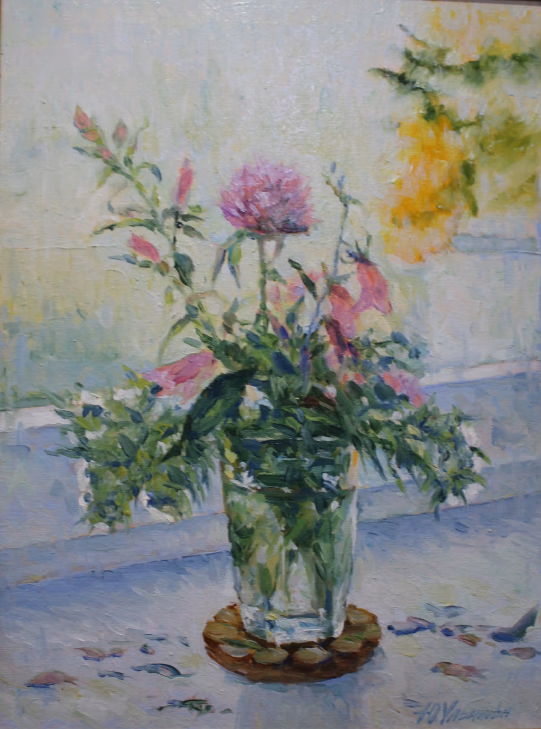 Букет з конюшиною. Полотно, картон, олія, 40х30, 2016