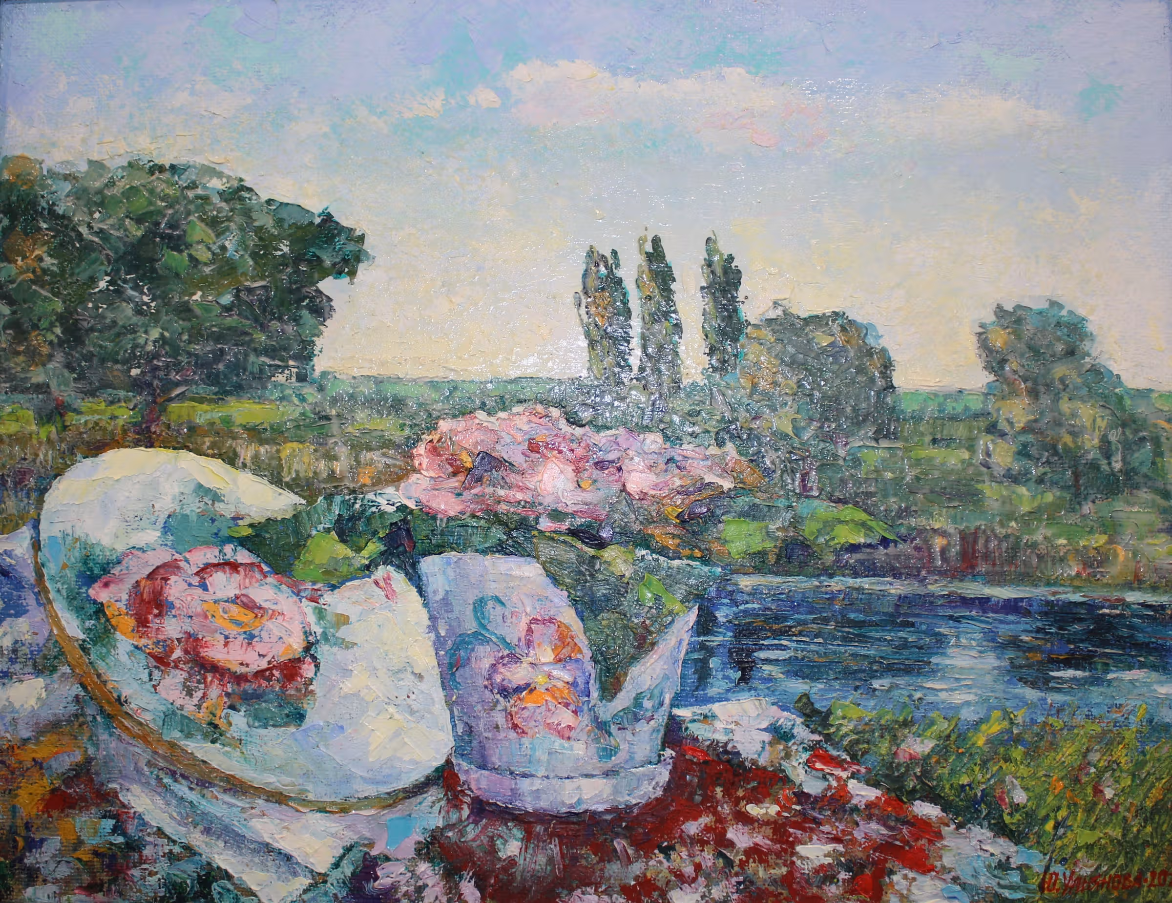 Мамині вишиванки. Оргаліт, олія, 43х56, 2023
