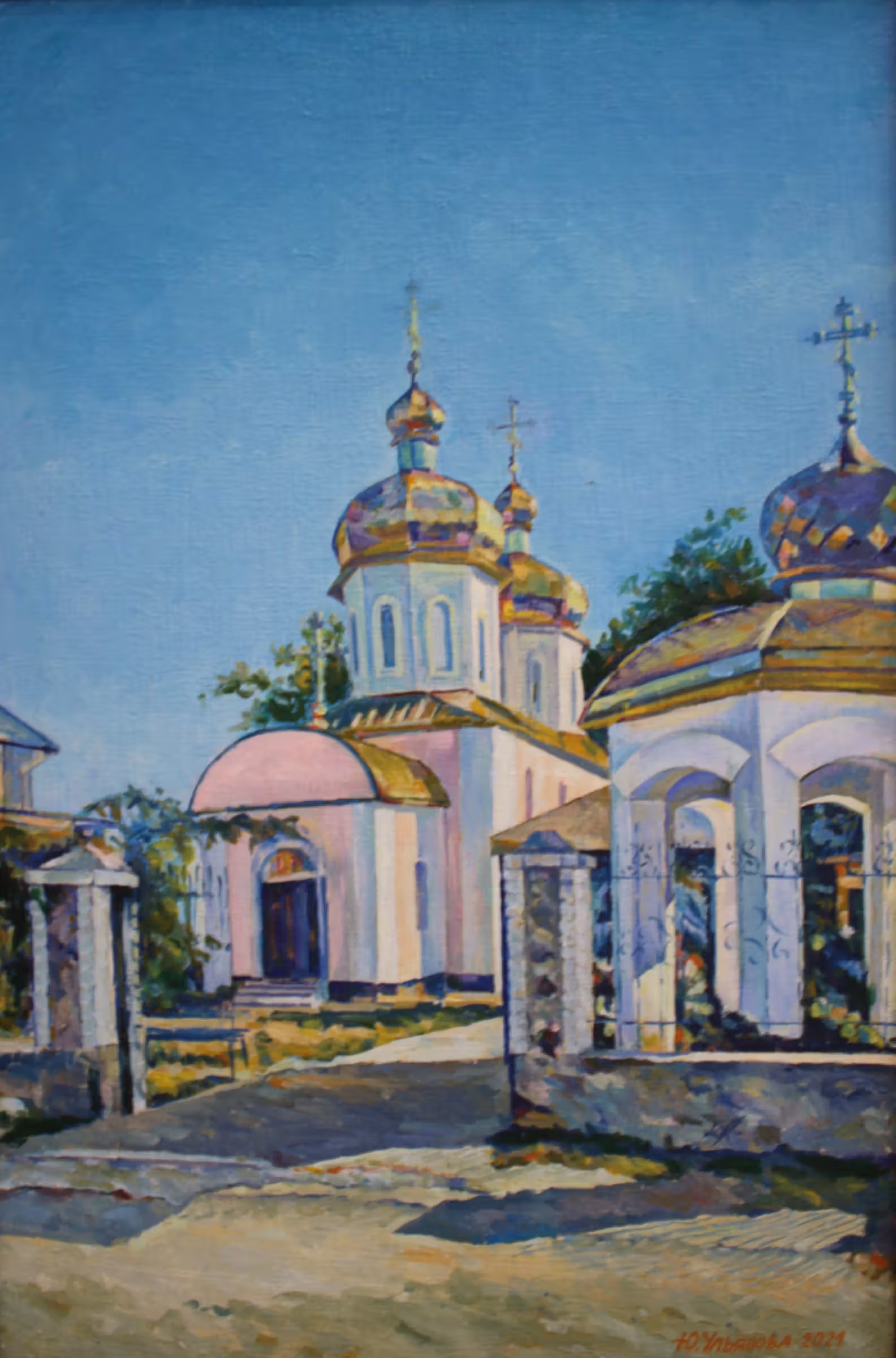 Храм Серафіма Саровського. Полотно, олія, 60х40, 2021