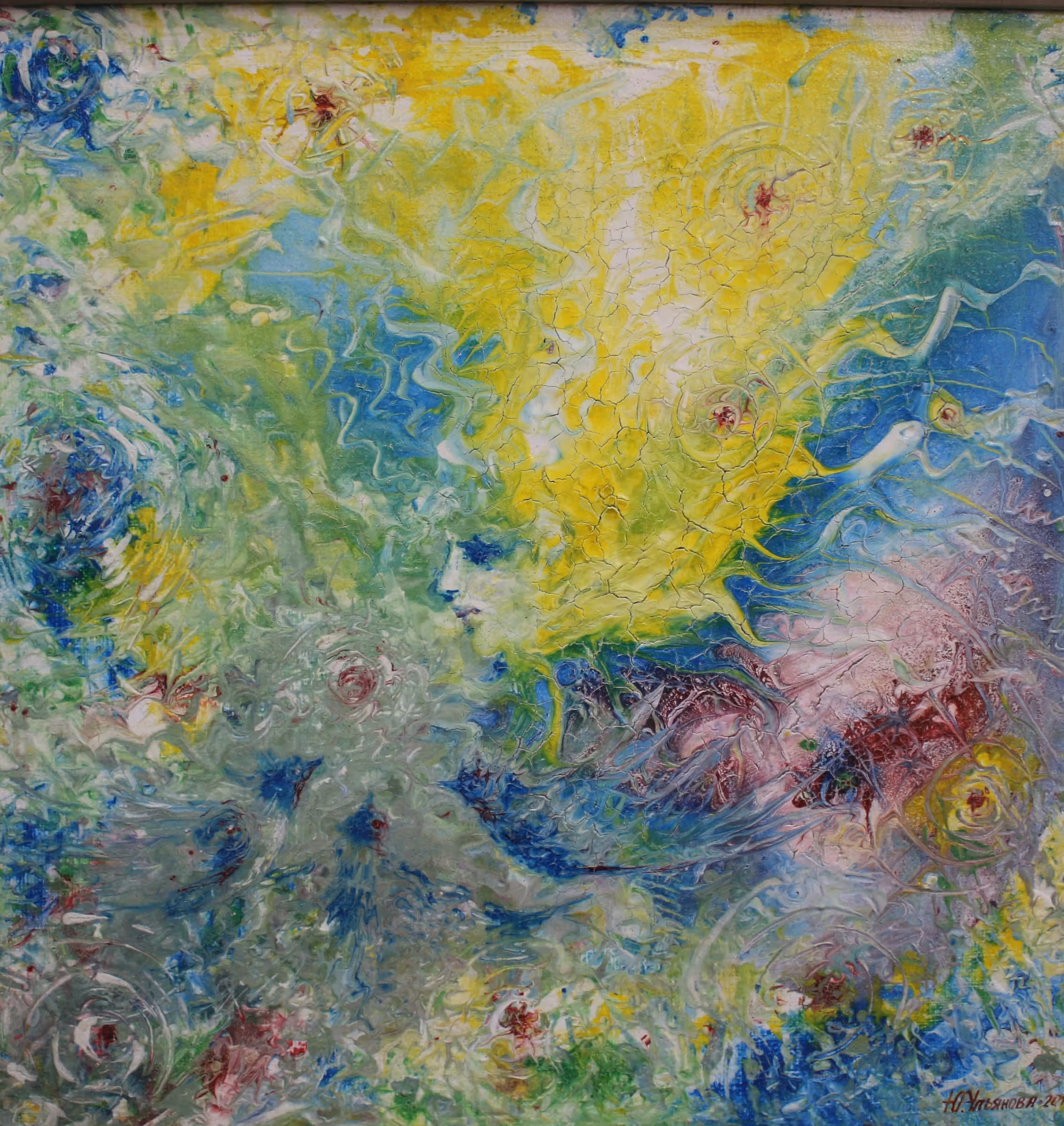 Зірка на ім'я Україна. Полотно, акрил, 40х40, 2019